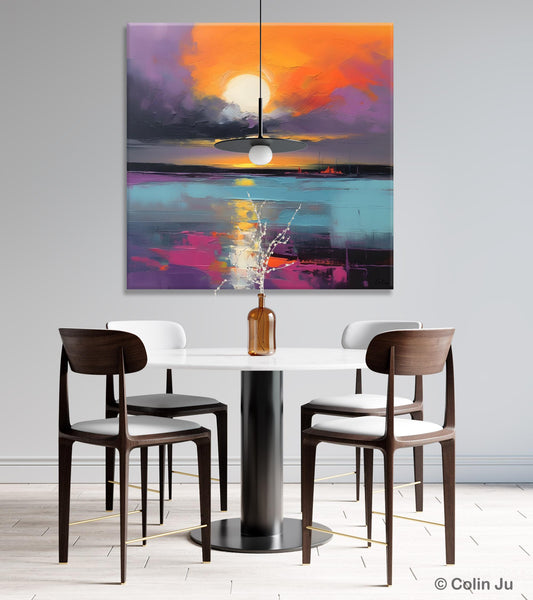 Abstract Landscape Artwork, Landscape Painting on Canvas, Hand Painted Canvas Art, Contemporary Wall Art Paintings, Extra Large Original Art-Art Painting Canvas