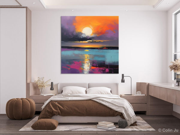 Abstract Landscape Artwork, Landscape Painting on Canvas, Hand Painted Canvas Art, Contemporary Wall Art Paintings, Extra Large Original Art-Art Painting Canvas