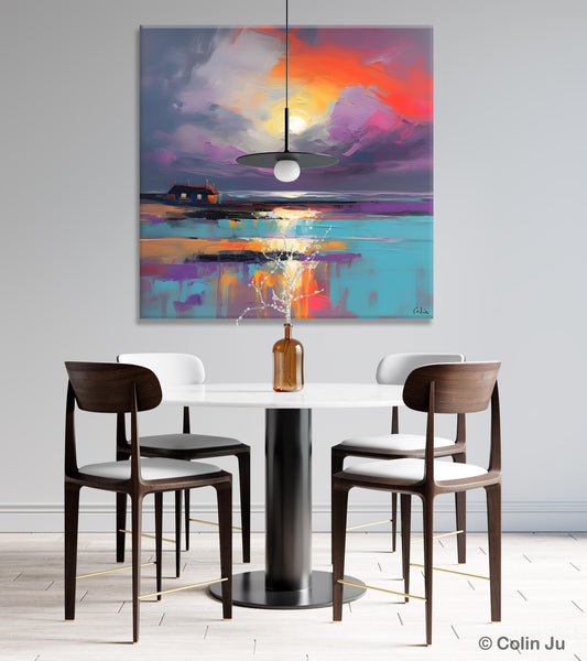 Original Abstract Landscape Wall Art, Landscape Canvas Art, Large Landscape Painting for Living Room, Hand Painted Canvas Paintings-Art Painting Canvas