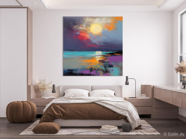 Abstract Landscape Paintings, Simple Wall Art Ideas, Original Landscape Abstract Painting, Large Landscape Canvas Paintings, Buy Art Online-Art Painting Canvas