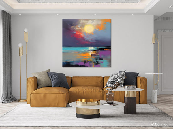 Abstract Landscape Paintings, Simple Wall Art Ideas, Original Landscape Abstract Painting, Large Landscape Canvas Paintings, Buy Art Online-Art Painting Canvas
