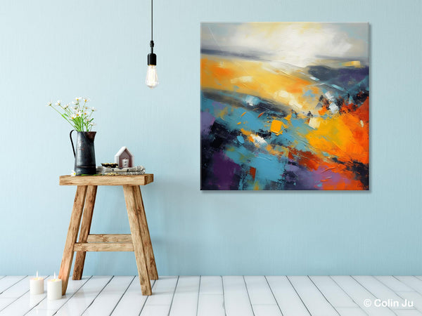 Acrylic Painting for Living Room, Heavy Texture Painting, Contemporary Abstract Artwork, Oversized Wall Art Paintings, Original Modern Paintings on Canvas-Art Painting Canvas
