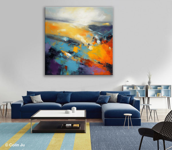 Acrylic Painting for Living Room, Heavy Texture Painting, Contemporary Abstract Artwork, Oversized Wall Art Paintings, Original Modern Paintings on Canvas-Art Painting Canvas