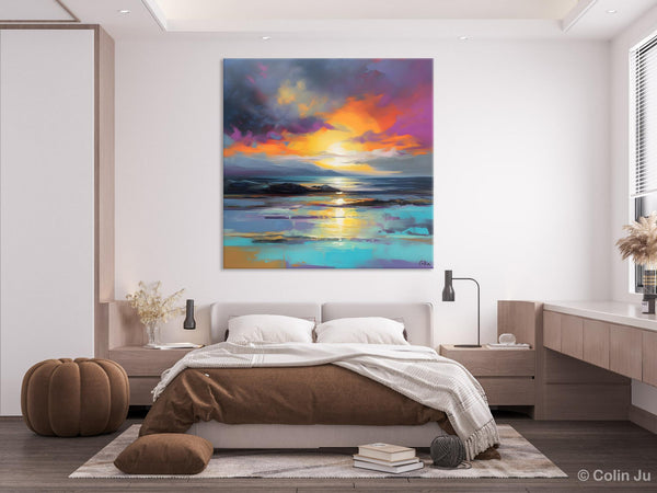 Large Art Painting for Living Room, Original Landscape Canvas Art, Contemporary Acrylic Painting on Canvas, Oversized Landscape Wall Art Paintings