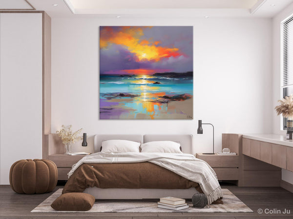 Abstract Landscape Painting for Living Room, Original Landscape Wall Art, Landscape Oil Paintings, Landscape Canvas Art, Hand Painted Canvas Art-Art Painting Canvas