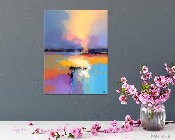 Canvas Painting for Bedroom, Landscape Canvas Painting, Abstract Landscape Painting, Original Landscape Art, Large Wall Art Paintings for Living Room