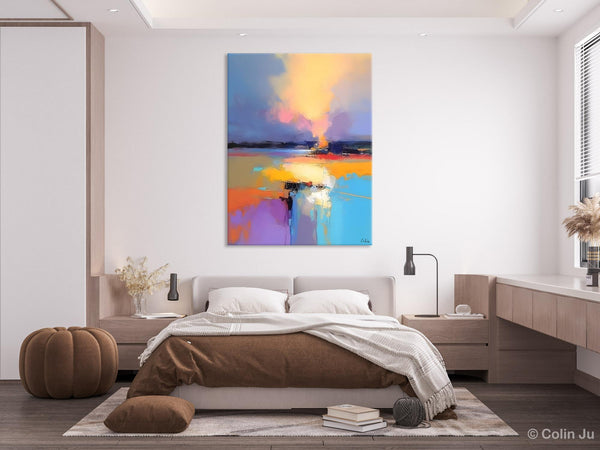 Canvas Painting for Bedroom, Landscape Canvas Painting, Abstract Landscape Painting, Original Landscape Art, Large Wall Art Paintings for Living Room-Art Painting Canvas