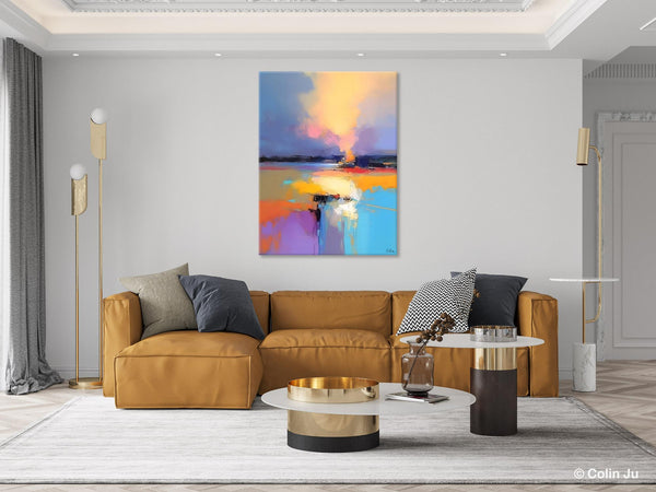 Canvas Painting for Bedroom, Landscape Canvas Painting, Abstract Landscape Painting, Original Landscape Art, Large Wall Art Paintings for Living Room-Art Painting Canvas