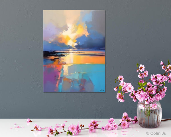 Landscape Canvas Painting, Abstract Landscape Painting, Original Landscape Art, Canvas Painting for Bedroom, Large Wall Art Paintings for Living Room-Art Painting Canvas