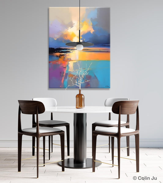 Landscape Canvas Painting, Abstract Landscape Painting, Original Landscape Art, Canvas Painting for Bedroom, Large Wall Art Paintings for Living Room-Art Painting Canvas