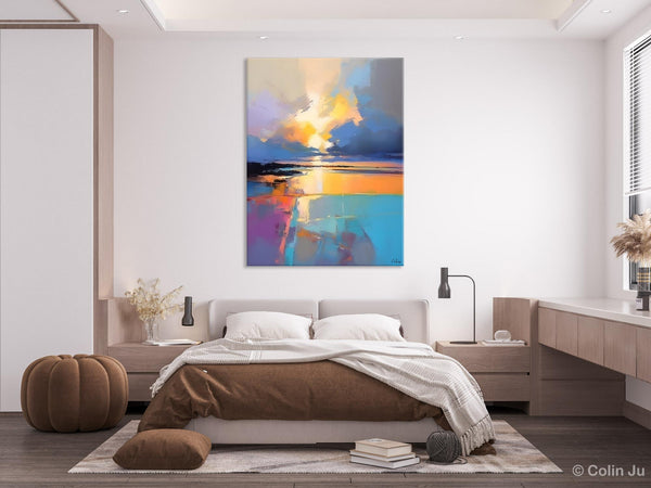 Landscape Canvas Painting, Abstract Landscape Painting, Original Landscape Art, Canvas Painting for Bedroom, Large Wall Art Paintings for Living Room-Art Painting Canvas