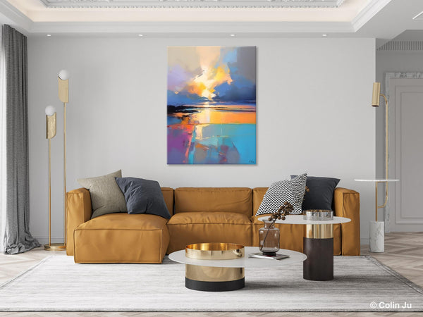 Landscape Canvas Painting, Abstract Landscape Painting, Original Landscape Art, Canvas Painting for Bedroom, Large Wall Art Paintings for Living Room-Art Painting Canvas