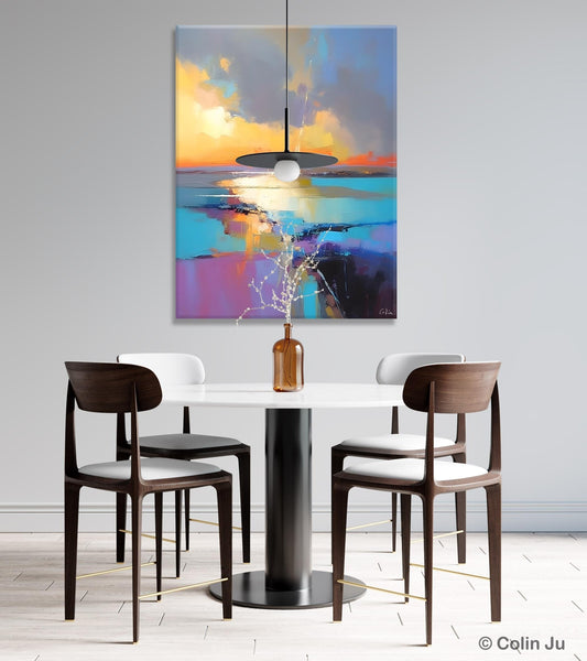 Original Modern Wall Art Painting, Canvas Painting for Living Room, Abstract Landscape Paintings, Oversized Contemporary Abstract Artwork-Art Painting Canvas