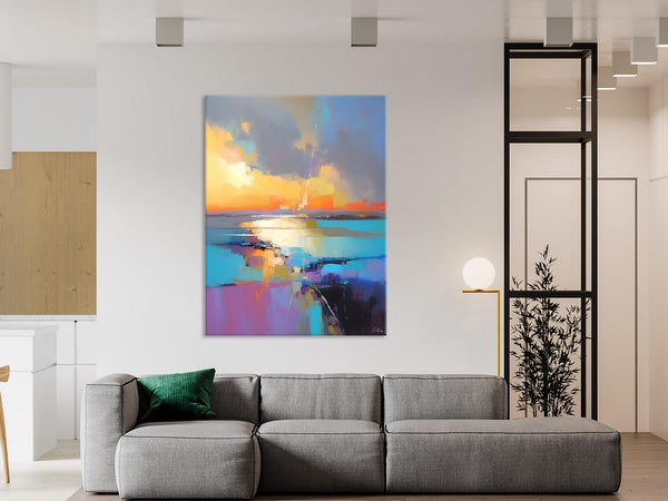 Original Modern Wall Art Painting, Canvas Painting for Living Room, Abstract Landscape Paintings, Oversized Contemporary Abstract Artwork-Art Painting Canvas