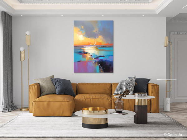 Original Modern Wall Art Painting, Canvas Painting for Living Room, Abstract Landscape Paintings, Oversized Contemporary Abstract Artwork-Art Painting Canvas