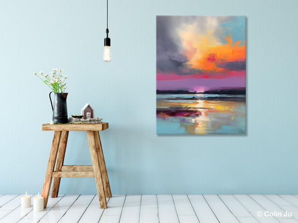 Canvas Painting for Living Room, Abstract Landscape Paintings, Original Modern Wall Art Painting, Oversized Contemporary Abstract Artwork-Art Painting Canvas