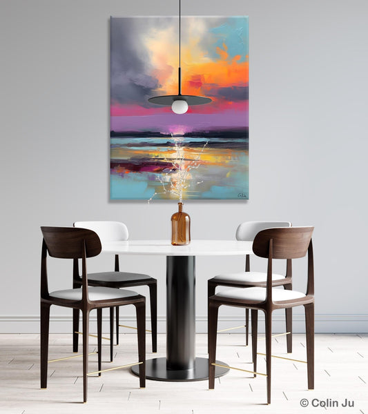 Canvas Painting for Living Room, Abstract Landscape Paintings, Original Modern Wall Art Painting, Oversized Contemporary Abstract Artwork-Art Painting Canvas