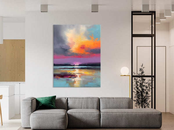 Canvas Painting for Living Room, Abstract Landscape Paintings, Original Modern Wall Art Painting, Oversized Contemporary Abstract Artwork-Art Painting Canvas