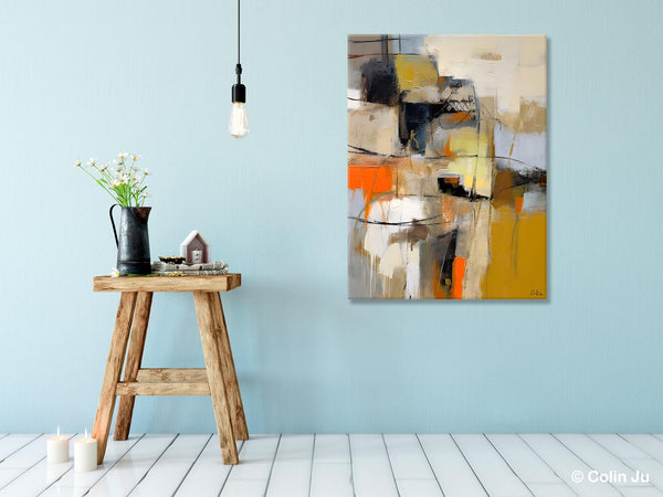 Acrylic Abstract Painting Behind Sofa, Large Painting on Canvas, Living Room Wall Art Paintings, Original Abstract Painting on Canvas-Art Painting Canvas