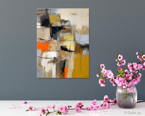 Acrylic Abstract Painting Behind Sofa, Large Painting on Canvas, Living Room Wall Art Paintings, Original Abstract Painting on Canvas-Art Painting Canvas