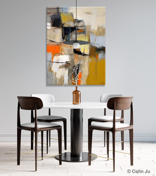 Acrylic Abstract Painting Behind Sofa, Large Painting on Canvas, Living Room Wall Art Paintings, Original Abstract Painting on Canvas-Art Painting Canvas