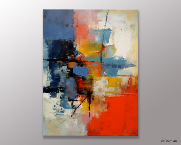 Simple Painting Ideas for Living Room, Acrylic Painting on Canvas, Original Hand Painted Art, Buy Paintings Online, Oversized Canvas Paintings-Art Painting Canvas