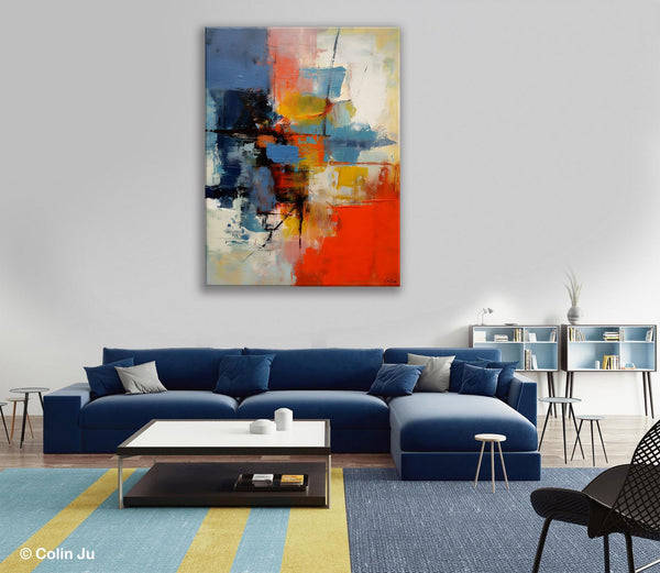 Simple Painting Ideas for Living Room, Acrylic Painting on Canvas, Original Hand Painted Art, Buy Paintings Online, Oversized Canvas Paintings-Art Painting Canvas
