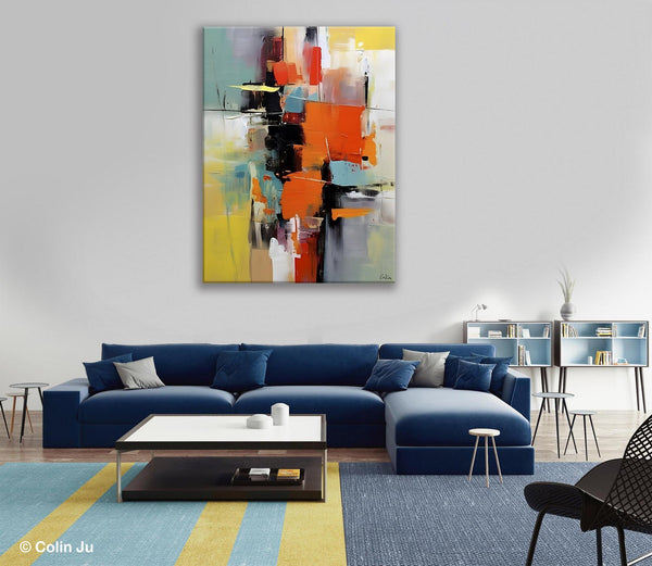 Abstract Canvas Painting, Modern Paintings for Living Room, Huge Painting for Sale, Original Hand Painted Wall Art-Art Painting Canvas