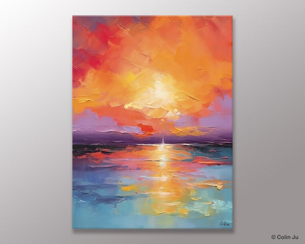 Modern Landscape Paintings, Oversized Contemporary Canvas Paintings, Extra Large Canvas Painting for Living Room, Original Canvas Wall Art-Art Painting Canvas