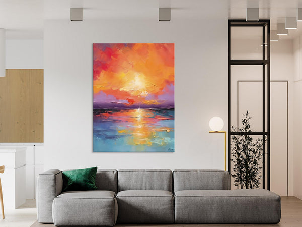 Modern Landscape Paintings, Oversized Contemporary Canvas Paintings, Extra Large Canvas Painting for Living Room, Original Canvas Wall Art-Art Painting Canvas
