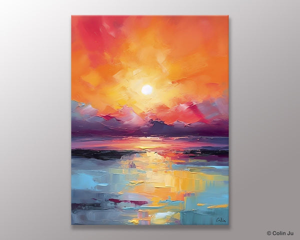 Abstract Landscape Painting, Canvas Painting for Dining Room, Landscape Canvas Painting, Original Landscape Art, Large Wall Art Paintings for Living Room-Art Painting Canvas