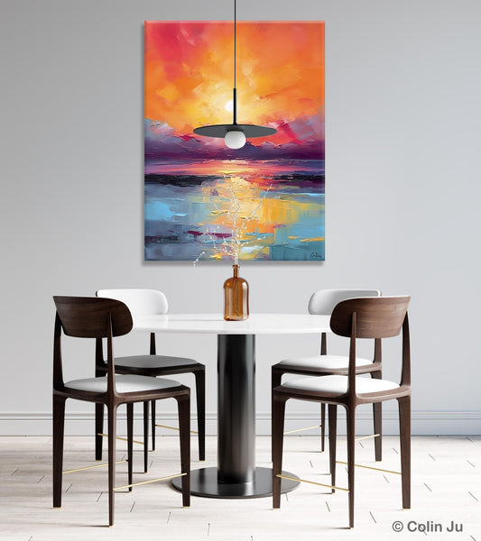 Abstract Landscape Painting, Canvas Painting for Dining Room, Landscape Canvas Painting, Original Landscape Art, Large Wall Art Paintings for Living Room-Art Painting Canvas