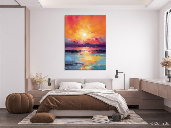 Abstract Landscape Painting, Canvas Painting for Dining Room, Landscape Canvas Painting, Original Landscape Art, Large Wall Art Paintings for Living Room-Art Painting Canvas