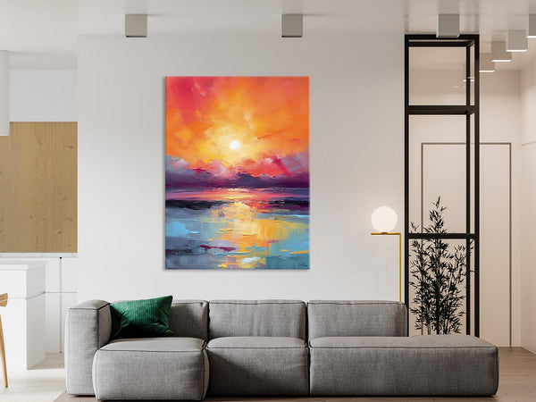 Abstract Landscape Painting, Canvas Painting for Dining Room, Landscape Canvas Painting, Original Landscape Art, Large Wall Art Paintings for Living Room-Art Painting Canvas