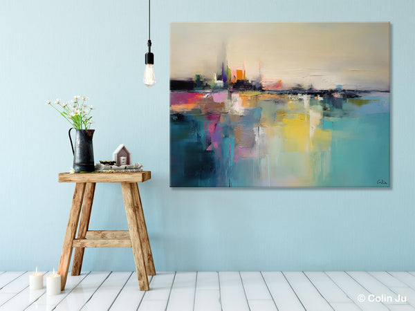 Acrylic Painting on Canvas, Original Landscape Paintings, Landscape Canvas Paintings for Living Room, Extra Large Modern Wall Art Paintings-Art Painting Canvas
