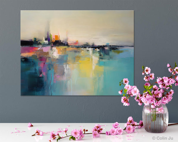 Acrylic Painting on Canvas, Original Landscape Paintings, Landscape Canvas Paintings for Living Room, Extra Large Modern Wall Art Paintings-Art Painting Canvas