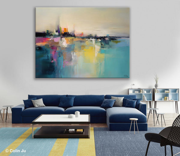 Acrylic Painting on Canvas, Original Landscape Paintings, Landscape Canvas Paintings for Living Room, Extra Large Modern Wall Art Paintings-Art Painting Canvas