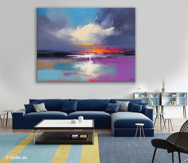 Living Room Abstract Paintings, Large Landscape Canvas Paintings, Buy Art Online, Original Landscape Abstract Painting, Simple Wall Art Ideas-Art Painting Canvas