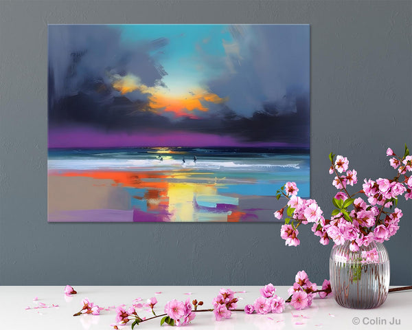 Large Landscape Canvas Paintings, Buy Art Online, Living Room Abstract Paintings, Original Landscape Abstract Painting, Simple Wall Art Ideas-Art Painting Canvas