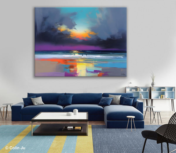Large Landscape Canvas Paintings, Buy Art Online, Living Room Abstract Paintings, Original Landscape Abstract Painting, Simple Wall Art Ideas-Art Painting Canvas