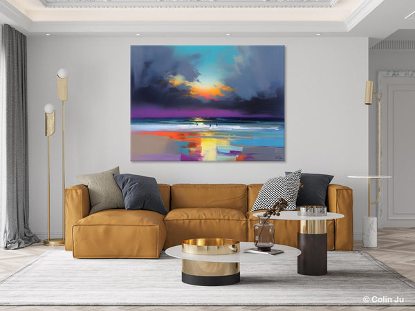 Large Landscape Canvas Paintings, Buy Art Online, Living Room Abstract Paintings, Original Landscape Abstract Painting, Simple Wall Art Ideas-Art Painting Canvas