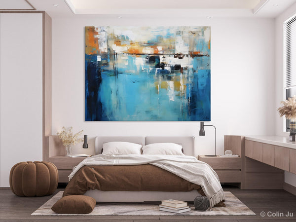 Contemporary Canvas Art, Heavy Texture Canavas Art, Original Modern Wall Paintings, Abstract Painting for Bedroom, Modern Acrylic Artwork-Art Painting Canvas