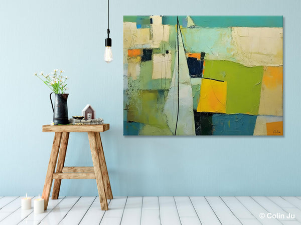 Bedroom Abstract Paintings, Original Abstract Art for Dining Room, Palette Knife Paintings, Large Acrylic Painting on Canvas, Hand Painted Canvas Art-Art Painting Canvas