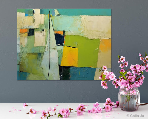 Bedroom Abstract Paintings, Original Abstract Art for Dining Room, Palette Knife Paintings, Large Acrylic Painting on Canvas, Hand Painted Canvas Art-Art Painting Canvas