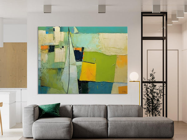 Bedroom Abstract Paintings, Original Abstract Art for Dining Room, Palette Knife Paintings, Large Acrylic Painting on Canvas, Hand Painted Canvas Art-Art Painting Canvas