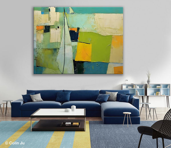 Bedroom Abstract Paintings, Original Abstract Art for Dining Room, Palette Knife Paintings, Large Acrylic Painting on Canvas, Hand Painted Canvas Art-Art Painting Canvas
