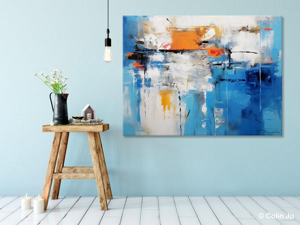 Abstract Paintings Behind Sofa, Acrylic Paintings for Bedroom, Hand Painted Canvas Art, Original Canvas Wall Art, Buy Paintings Online-Art Painting Canvas