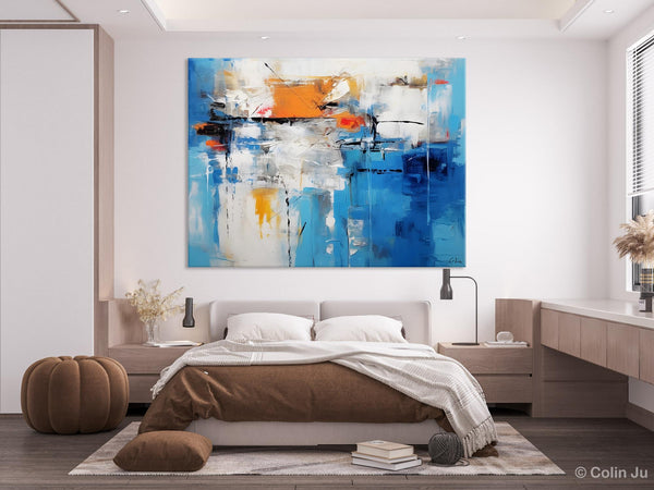 Abstract Paintings Behind Sofa, Acrylic Paintings for Bedroom, Hand Painted Canvas Art, Original Canvas Wall Art, Buy Paintings Online-Art Painting Canvas