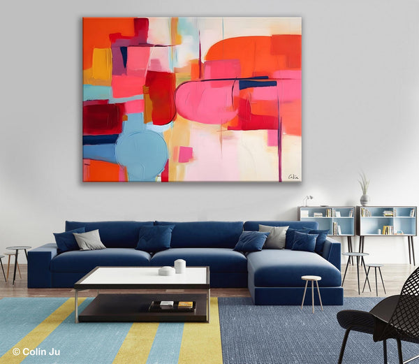 Acrylic Paintings Behind Sofa, Abstract Paintings for Bedroom, Original Hand Painted Canvas Art, Contemporary Canvas Wall Art, Buy Paintings Online-Art Painting Canvas