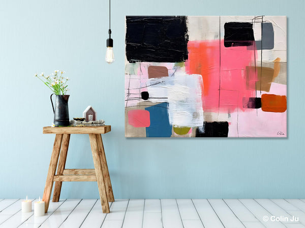 Contemporary Abstract Art, Bedroom Canvas Art Ideas, Simple Modern Art, Large Original Paintings for Sale, Buy Large Paintings Online-Art Painting Canvas